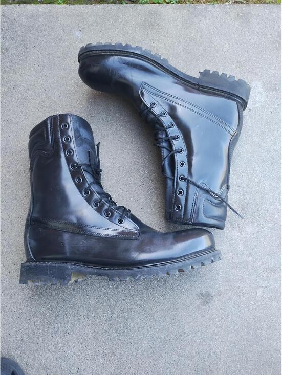 All American Other - ALL AMERICAN BOOT MFG FIRE FIGHTER BOOTS BLACK LEATHER MEN SZ 11E style 100